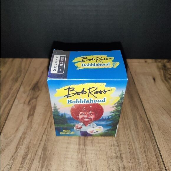 Bob Ross 4" Bobblehead with Sound Deluxe Mega Kit Running Press Minis - Picture 1 of 7